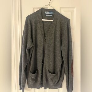 Ralph Lauren Rugby Cardigan w Elbow Patch Unisex Style size men’s large